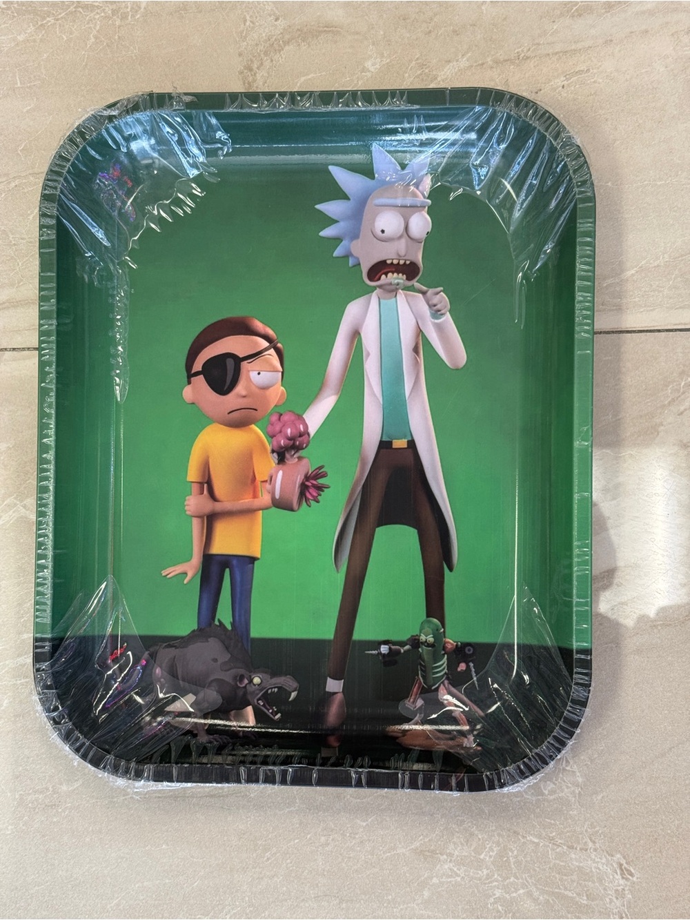 Rick and Morty Green Character Tray